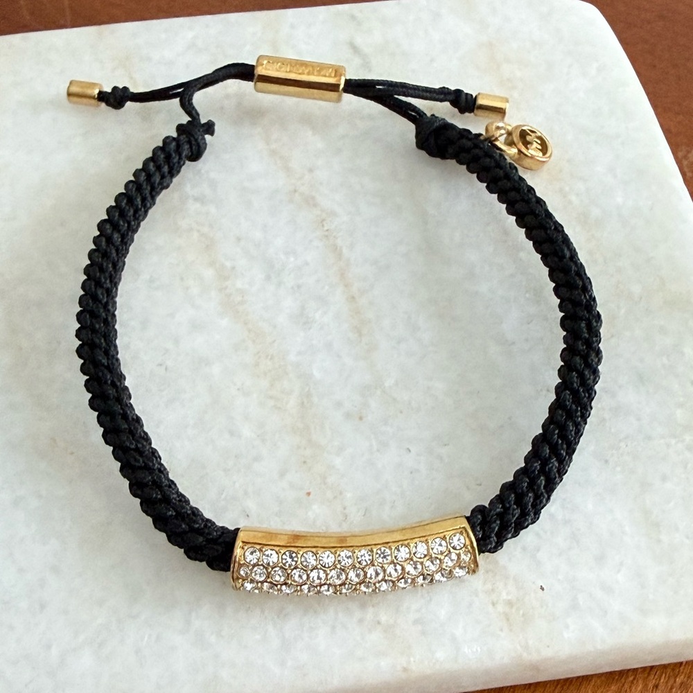 Michael Kors Gold and Black Crystal Bracelet